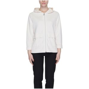 Street One, Witte Zip-Up Hoodie Wit, Dames, Maat:5XL