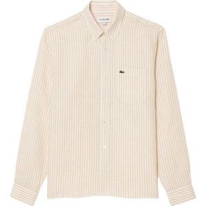 Lacoste, Gestreept Linnen Overhemd Veelkleurig, Heren, Maat:2XL