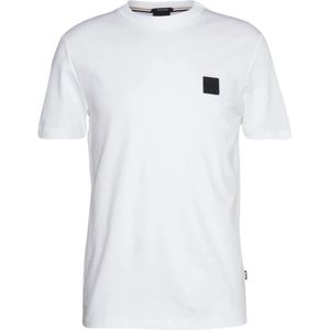 Hugo Boss, Tops, Heren, Wit, 6Xl, Witte Ronde Hals T-shirt