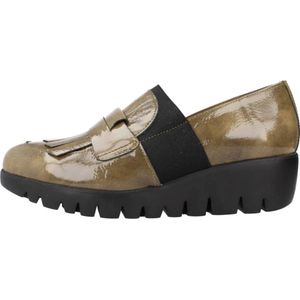 Wonders, Loafers Groen, Dames, Maat:39 EU