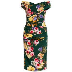 Dolce & Gabbana, Kleedjes, Dames, Veelkleurig, 2Xl, Zijden jurk