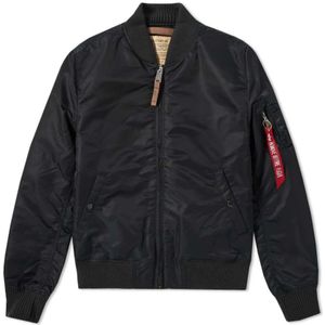 Alpha Industries, Bomberjacks Zwart, Heren, Maat:M