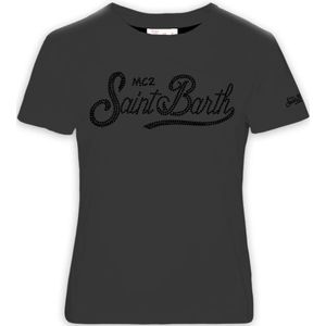 MC2 Saint Barth, Tops, Dames, Zwart, M, Zwarte T-shirts en Polos