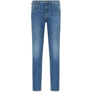 Emporio Armani, Regular Fit Jeans - Lichtblauw Blauw, Heren, Maat:W33 L32