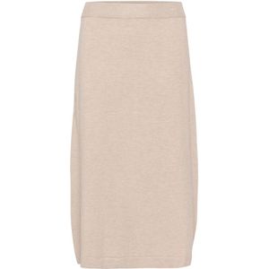 Saint Tropez, Rokken, Dames, Beige, S, Elastische Taille Rok Doeskin Melange