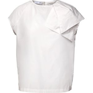 Douuod Woman, Taffeta Schoudertas met Strik Wit, Dames, Maat:S