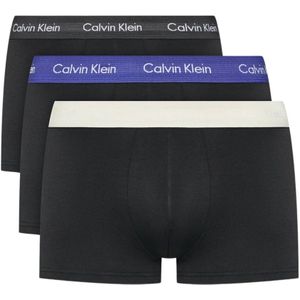 Calvin Klein, Multicolor Katoenen Stretch Boxershorts Zwart, Heren, Maat:S