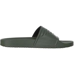 Emporio Armani, Schoenen, Heren, Groen, 43 EU, Groene Instap Pantoffels