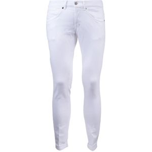 Dondup, Broeken, Heren, Wit, W30, Katoen, Witte Skinny Fit Broek