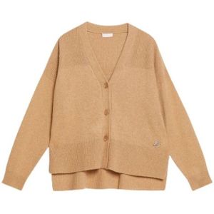 Liu Jo, Truien, Dames, Beige, S, Katoen, Gebreid Katoen Wol Cardigan