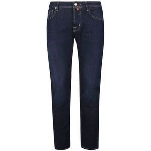 Jacob Cohën, Super Slim Fit Nick Slim Jeans Blauw, Heren, Maat:W33