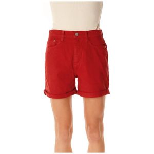 Armedangels, Korte broeken, Dames, Rood, W27, Denim, Hoge Taille Denim Shorts