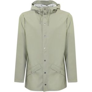 Rains, Jassen, Heren, Groen, XS, Polyester, Waterdichte Unisex Jas Groen Lange Mouw