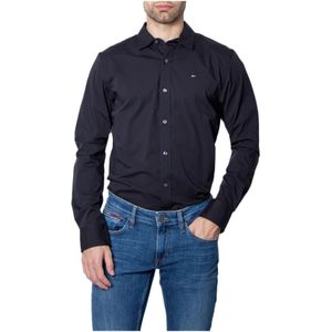 Tommy Jeans, Overhemden, Heren, Zwart, L, Katoen, Dm 0Dm 04405