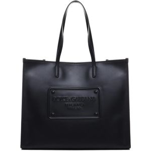 Dolce & Gabbana, Tassen, Heren, Zwart, ONE Size, Leer, Shoulder Bags