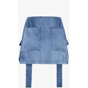 Fendi, Rokken, Dames, Blauw, S, Satijn, Satijnen Cargo Mini Rok