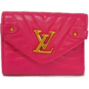 Louis Vuitton Vintage, Tweedehands leren portemonnees Roze, Dames, Maat:ONE Size