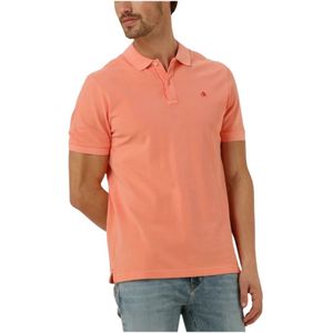 Scotch & Soda, Tops, Heren, Oranje, M, Katoen, Organisch Katoenen Polo Shirt