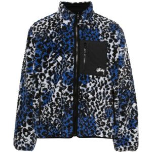 Stüssy, Reversible Leopard Print Outerwear Veelkleurig, Heren, Maat:XL