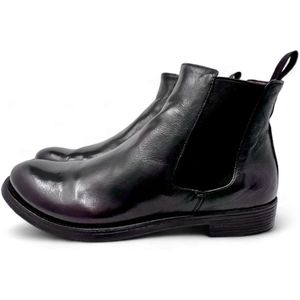 Officine Creative, Schoenen, Heren, Zwart, 46 EU, Leer, Chelsea Boot, Rubberen Zool, Gradiënt, Zwart-Bruin