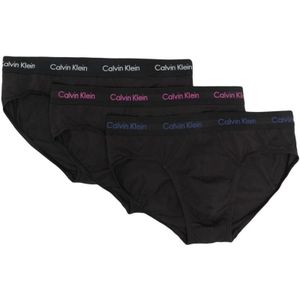 Calvin Klein, Ondergoed, Heren, Zwart, S, Katoen, Set van zwarte herenbriefs van stretchkatoen
