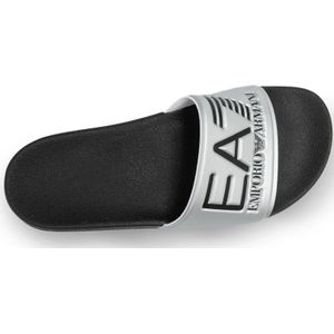 Emporio Armani Ea7, Schoenen, Dames, Grijs, 38 EU, Unisex Zilveren Slippers Xcp 001-Xcc 22-A854