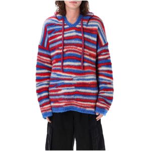Erl, Sweatshirts & Hoodies, Heren, Veelkleurig, L, Oversized Hoodie - Stijlvol en Comfortabel