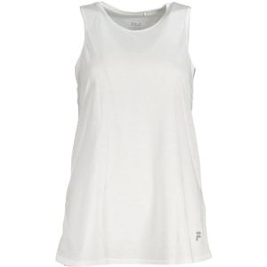 Fila, Tops, Dames, Wit, M, Amerikaanse Tanktop Wit Print Logo