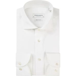 Profuomo, Overhemden, Heren, Wit, L, Katoen, Witte Business Overhemd Jurk
