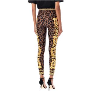 Versace, Broeken, Dames, Veelkleurig, S, Barocco Leo Leggings