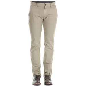 Hugo Boss, Broeken, Heren, Beige, W33 L34, Katoen, Beige Broek van Katoenmix