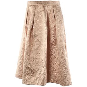 Pinko, Rokken, Dames, Bruin, M, Polyester, Bruine Metallic Rok