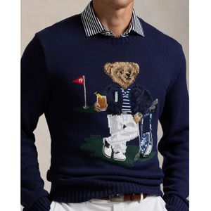 Polo Ralph Lauren, Truien, Heren, Blauw, M, Katoen, Bear Performance Jumper RLX Refined Navy