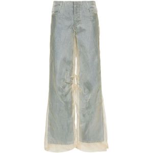 Christopher Esber, Wide Jeans Blauw, Dames, Maat:S