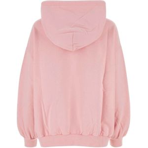 Versace, Sweatshirts & Hoodies, Dames, Roze, XS, Katoen, Roze katoenen sweatshirt