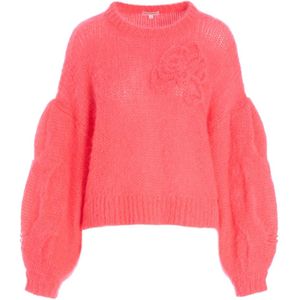 Dea Kudibal, Truien, Dames, Roze, 2Xs, Neon Pink Mohair Blend Sweater