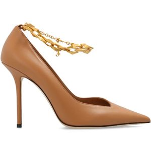 Jimmy Choo, Schoenen, Dames, Bruin, 38 EU, Leer, Diamond Talura pumps