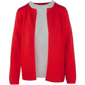 Malo, Kasjmier Lange Mouw Trui Rood, Dames, Maat:XS