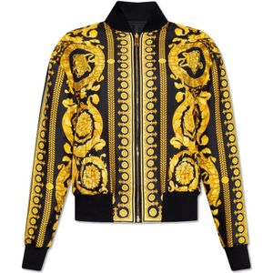 Versace, Jassen, Dames, Geel, M, Omkeerbare bomberjack