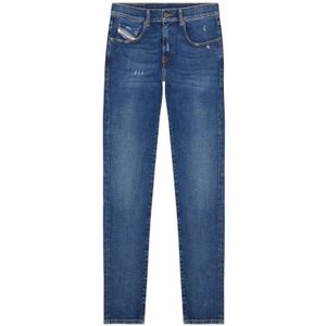 Diesel, Jeans, Heren, Blauw, W30 L32, Katoen, Veelzijdige Slim-Fit Jeans