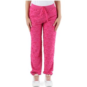 Moschino, Sportieve Katoenmix Broek Roze, Dames, Maat:M