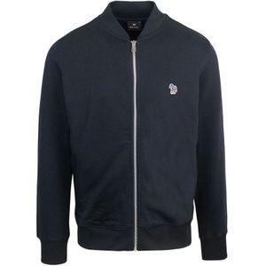 PS By Paul Smith, Zwarte Biologisch Katoenen Rits Sweater Zwart, Heren, Maat:S