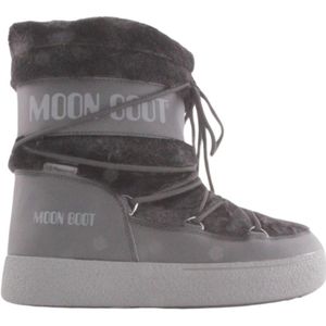 Moon Boot, Zwarte Ltrack Laarzen met Bont Zwart, Dames, Maat:40 EU