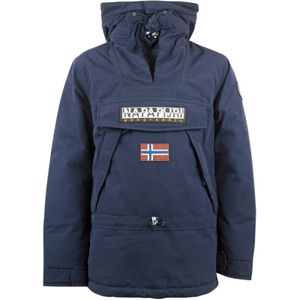 Napapijri, Skidoo 2 Anorak Hoodie Jas Blauw, Heren, Maat:S