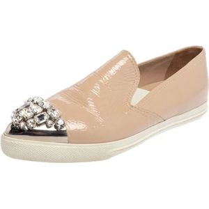 Miu Miu Pre-owned, Pre-owned Leather sneakers Beige, Dames, Maat:38 EU