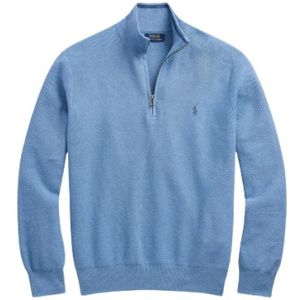 Polo Ralph Lauren, Truien, Heren, Blauw, XS, Katoen, Honeycomb Cotton Half-Zip Sweater