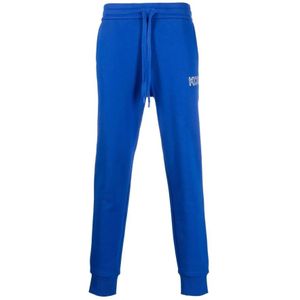 Michael Kors, Broeken, Heren, Blauw, L, Katoen, Blauwe Casual Fitness Jogger Broek