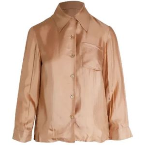 Prada Vintage, Pre-owned Silk tops Oranje, Dames, Maat:S