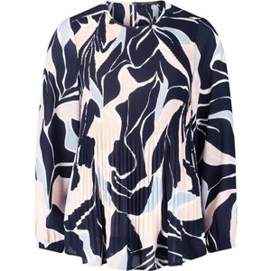 Betty Barclay, Blouses & Shirts, Dames, Veelkleurig, S, Polyester, Geplooide blouse met gerimpelde halslijn