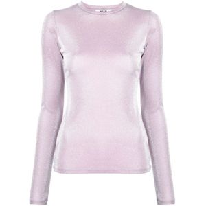 Msgm, Roze Blouse Roze, Dames, Maat:S